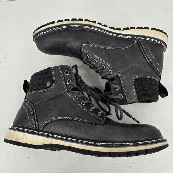 B-52 by bullboxer mens - Gem B-52 By Bullboxer Elyss Winter Boots Mens Size 8 Gray Black Lace Up Fleece Lined
